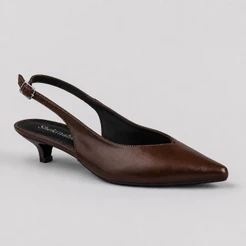 Scarpin Feminino Shekinah Sapato Social Bico Fino Salto Fino Stiletto Slingback Kitten Heel