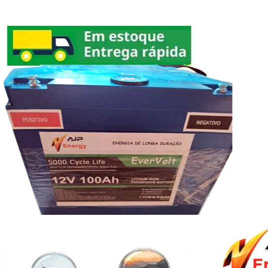 Lifepo4  EVEcamping  12V 100Ah grau A  BMS JK  Motorhome , Pesca, Som Automotivo Bluetooth
