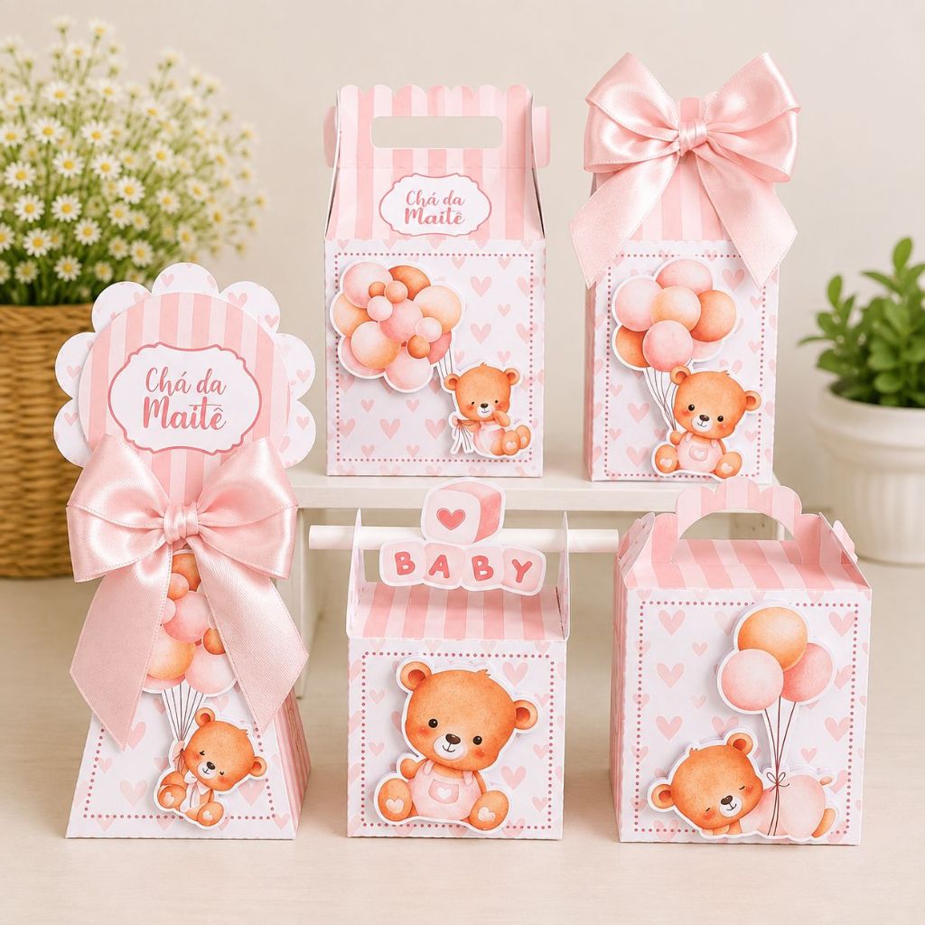 Personalizados CHÁ REVELAÇAO URISNHO NEUTRO CHA DE BEBE - kit festa - lembrancinha - aniversario - caixinhas