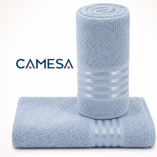 Kit 2 Toalhas de Banho Camesa Decor 62x120cm Algodão Macia Absorvente Secagem Rápida Adulto