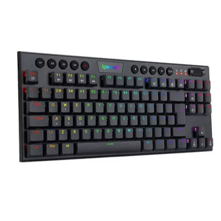 Teclado Mecanico Gamer Redragon Horus TKL, RGB, ABNT2, Switch Marrom, USB, Preto, K622-RGB-PT-BROWN