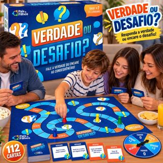 Jogo Verdade Ou Desafio Fale A Verdade Ou Encare Os Desafios Jogo De Tabuleiro Mesa - Pais E Filhos