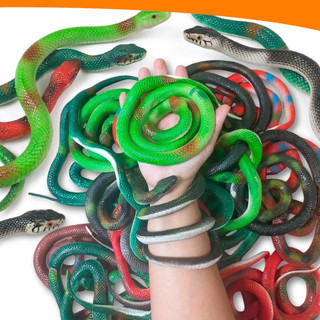 Conj Cobras Realistas De Borracha  Brinquedo 75CM  Para Pegadinha Halloween Trolagem Tiktok