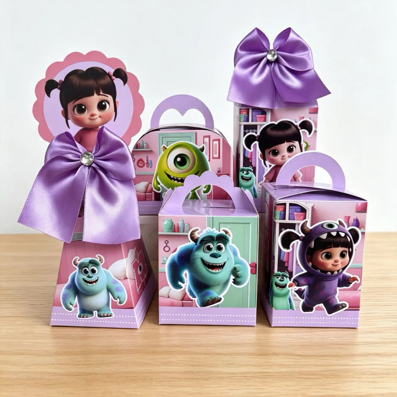 Kit caixinhas personalizadas Monstros SA/Boo Desmontadas/lembrancinha festa infantil