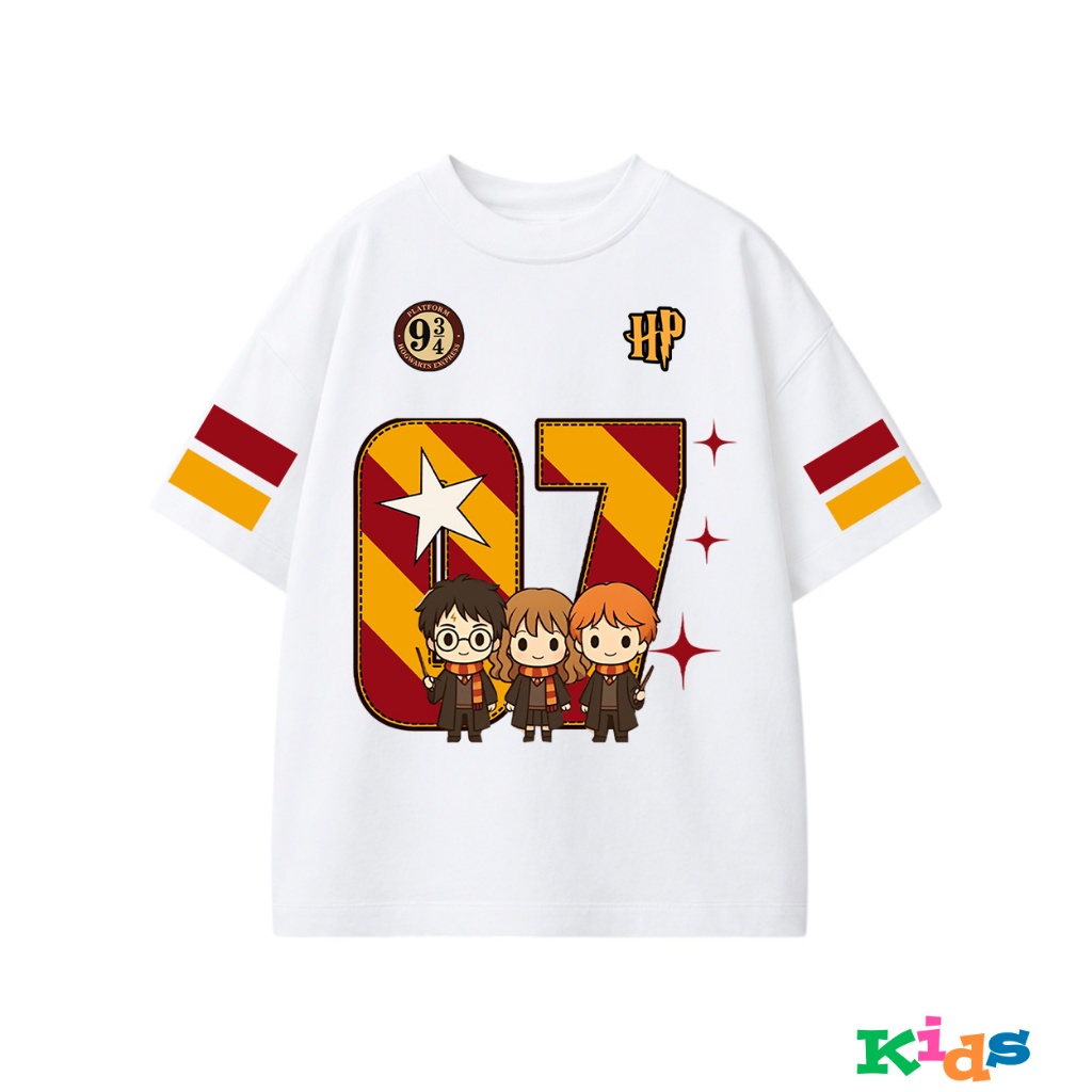 Camiseta Harry Potter Infantil Plataforma 9 3/4 Manga Curta 100% Algodão 2 ao 16 Anos