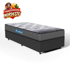 Cama Box com Colchão de Espuma D60 Double Face Guarda Costas Comfort Force Probel Solteiro 88cm