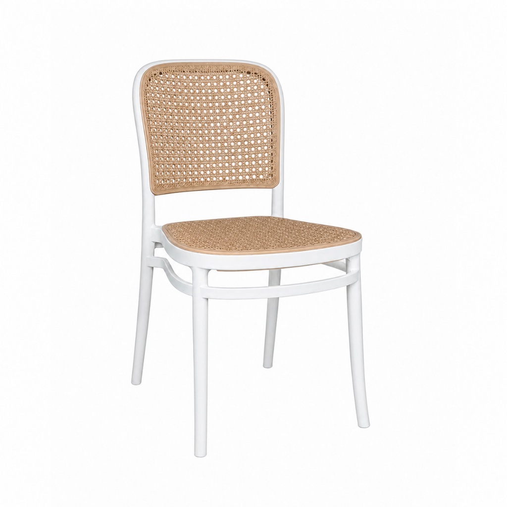 Cadeira Roma em Polipropileno para Sala de Jantar e Cozinha Design Moderno Branco Suporta até 120kg