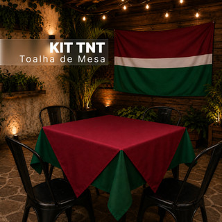 Kit Toalha TNT para mesa Fluminense Tricolor Cores de Times de Futebol Decoração para Festa Verde e Vermelho