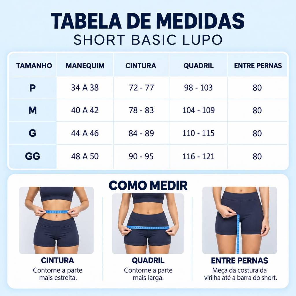 Short Feminino Lupo Original Basic Sem Costura com silicone no cós Original Sem Transparência — imagem 2 de 2