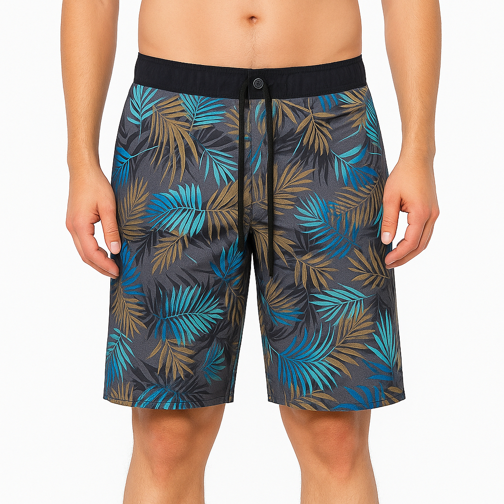 Bermuda Elastano Estampada Moda Praia Masculina Adulto Tactel Verão Premium