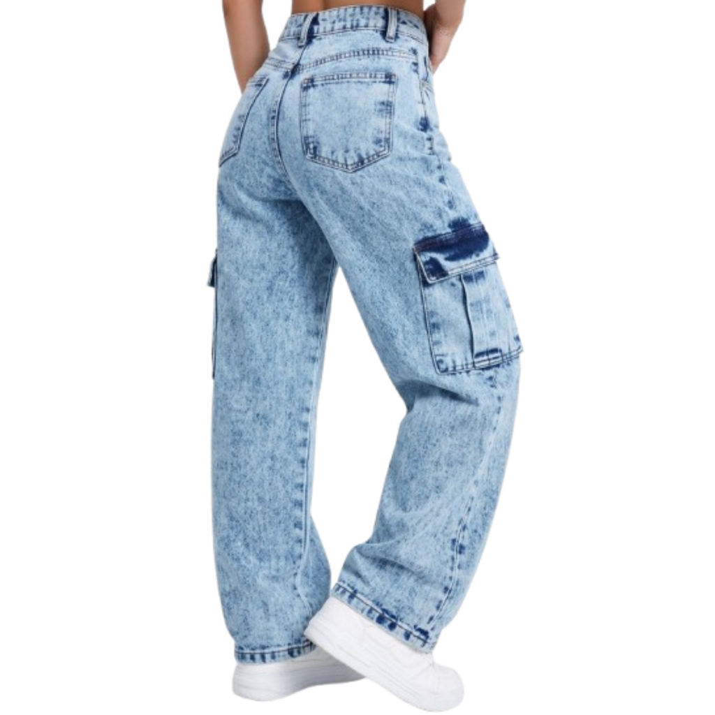 Calça Jeans Infantil Wide Leg