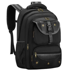 Mochila Unissex Retrô Impermeável Durável Grande Capacidade para Escola Faculdade Viagem Trabalho e Uso Diário