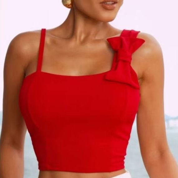 Cropped Feminino Ribana com Bojo Blusinha Canelada Alcinha Cores Variadas Verão Blogueira