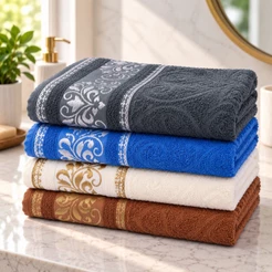 Kit 4 Toalha Banho Imperial 100% Algodão Tam 75cm x 130cm Alta Absorção Alta Qualidade Premium Luxo