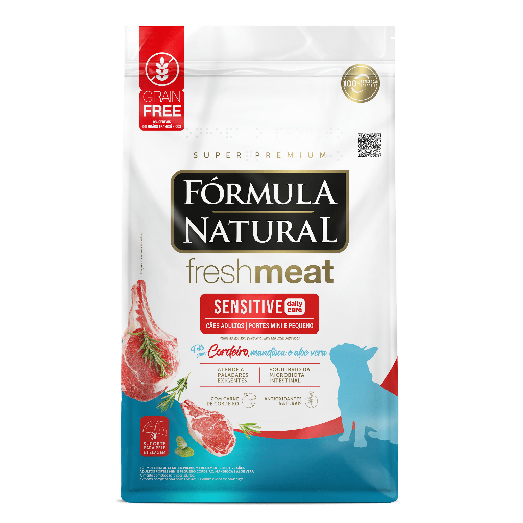 Ração Formula Natural Cães Fresh Meat Sensitive Raças Mini e Pequenas 2,5Kg