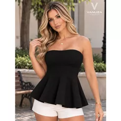 Blusa Cropped Feminino Tricot Tamara Que Caia Elegante Batinha Básica Tricô Moda Verão
