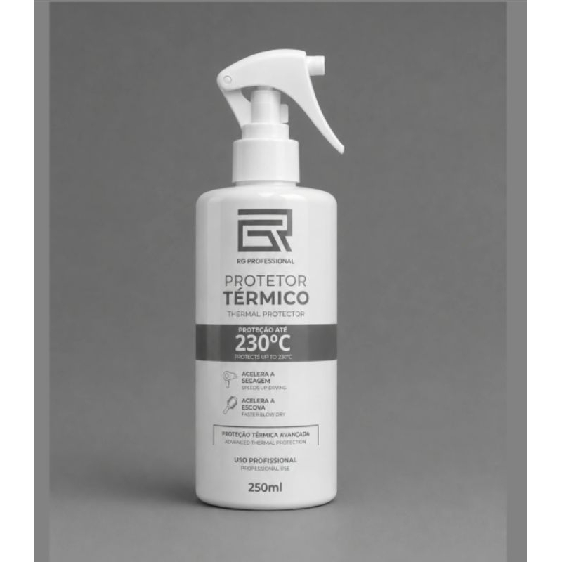 Protetor Térmico RG Professional 250ml Proteção 230°C Acelera Secagem e Escova