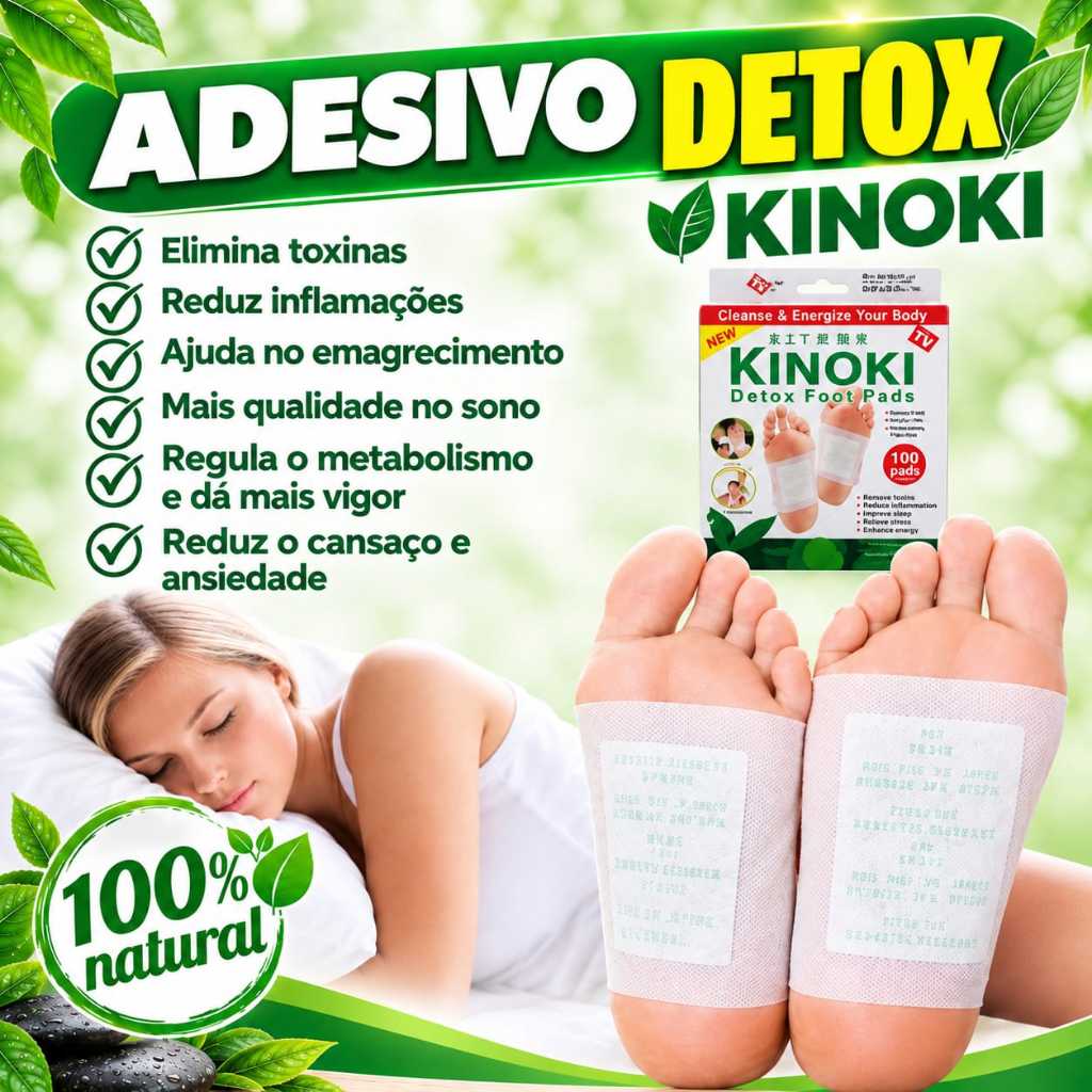 Kit  10 a 50 Adesivos almofadas  Detox  para os Pés– Eliminação de Toxinas e Bem