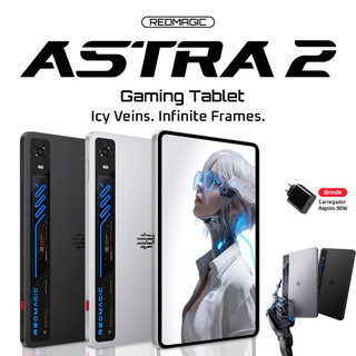 REDMAGIC Astra 2 Gaming Tablet Mini 9.06'' OLED 8300mAh 8 Elite Gen 5, Refrigeração líquida, 12/16GB+256/512GB