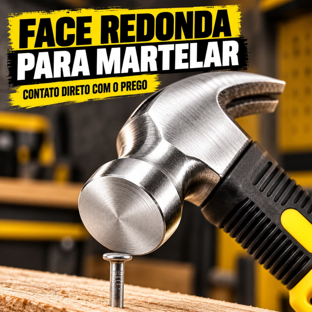 Martelo de Unha Mini com Cabo Emborrachado Antiderrapante, Compacto para Pequenos Reparos e Uso Doméstico — imagem 2 de 2