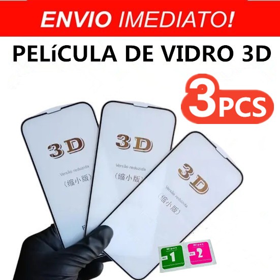 Kit 3PCS Película De Vidro Temperado 3D Para Motorola Moto G04 G05 G06 G57 G71 G42 G52 G62 G72 G82 G53 G73 G14 G54 G84