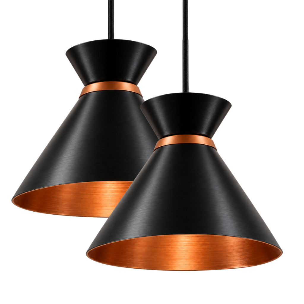 Pendente de teto kit 2 luxo Estilo Luminaria Envio rapido Lustre bala Premium Aluminio casa