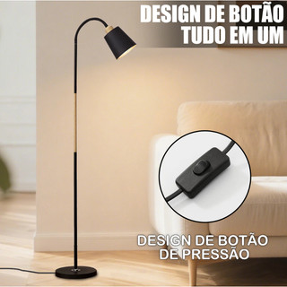 🔥Luminaria De Chão 1,8m LED Ajustável Disponíveis Para Sala de Estar Quarto Estudo e Escritório