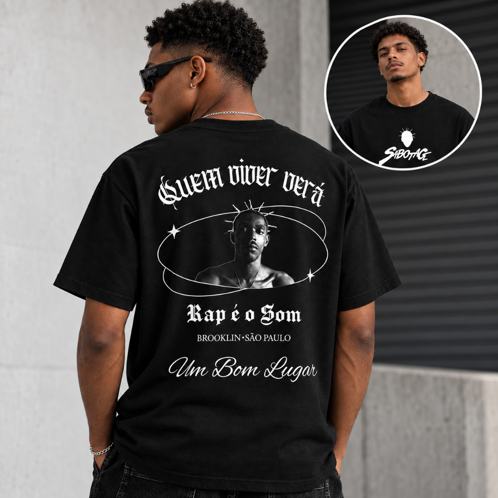 Camiseta Básica Masculina Sabotage Streetwear Rap Blusa Feminina 100% Algodão Lançamento