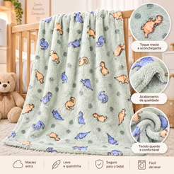 Manta Bebê RN Infantil Microfibra antialérgico Macio Mantinha Soft