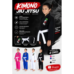Kimono reforçado jiu Jitsu infantil