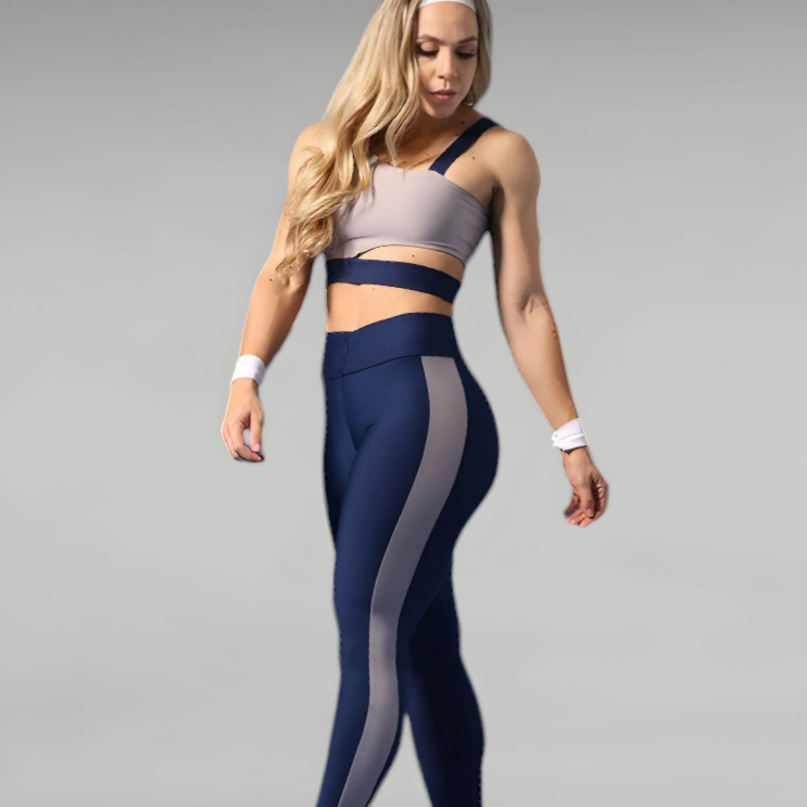 Conjunto Academia Fitness Top + Calça Legging Estilo Premium