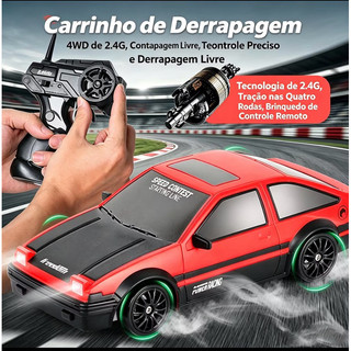 Carrinho de Controle Remoto 4WD 2.4G com Drift e Derrapagem