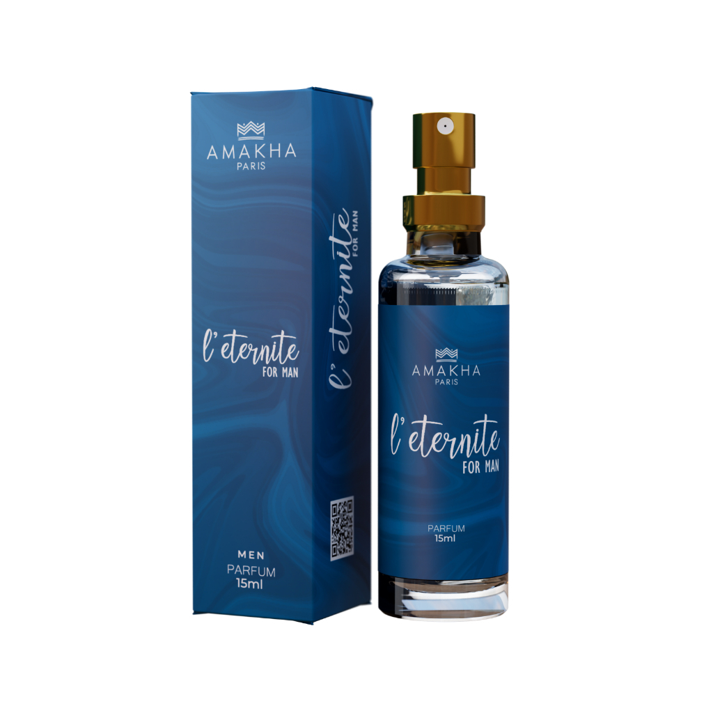 Perfume Masculino L'Eternite 15ml Amakha Paris | Fougere Ambarado Elegante | Nova embalagem