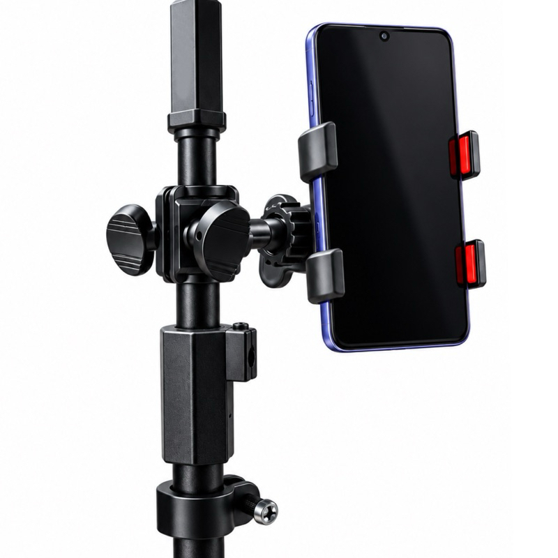 Suporte Garra de Celular para Pedestal Musical, Cifras e para guidom de Moto, Gps
