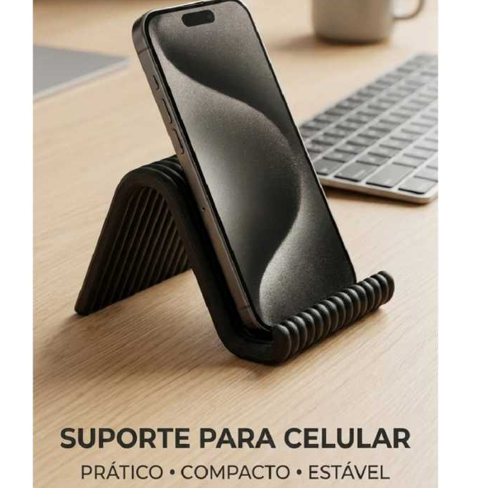 Suporte para Celular de Mesa Universal – Ideal para Estudos, Escritório e Home Office