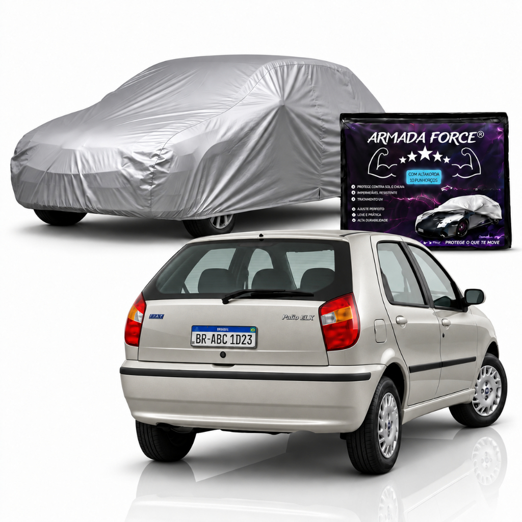 Capa Cobrir Carro Modelo PALIO 1996 a 2000 Impermeável Protege Sol Chuva Poeira Sem Forro Com Forro