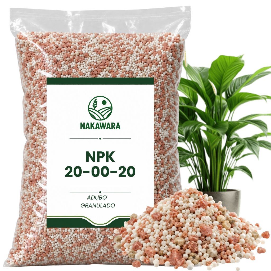 Adubo NPK 20-00-20 5 Kg Para Plantas Fertilizante Nitrogênio Potássio Vasos Jardim Canteiros Cultivo