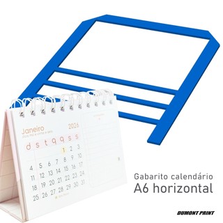 Gabarito moldura para mini calendário A6 horizontal e vertical Encadernação e Cartonagem