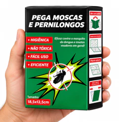 Armadilha Adesiva Contra Moscas Pernilongos e Insetos Voadores – 5, 10 ou 20 Unidades