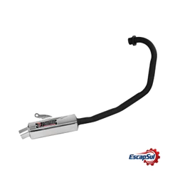 Escapamento Start 160/ Fan 160/Titan 160 Mini Turbo Fortuna Cromado