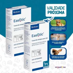 Kit 2 Suspensão Otológica EasOtic Virbac para Cães - 10 mL