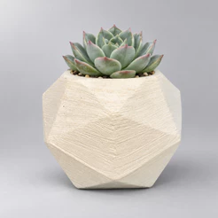 Vaso para Plantas Decorativo Esfera N2 Diamante em Polietileno