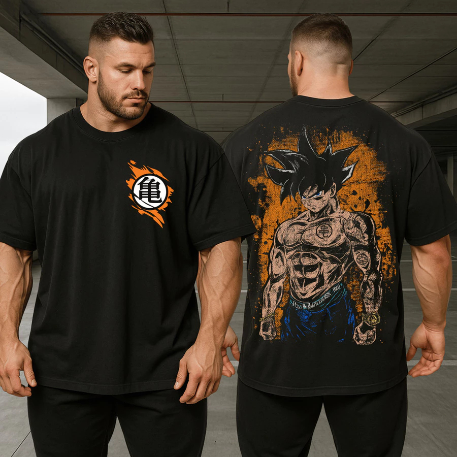 Camiseta Camisa Oversized Vegeta MajinBoo Musculação Premium 100% Algodão Streetwear Treino Academia