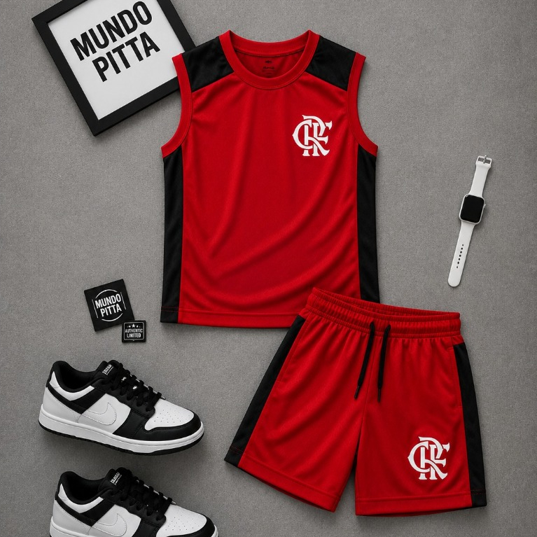 Conjunto Infantil Masculino Menino 2 a 14 Anos Camiseta e Bermuda Para Dia a Dia