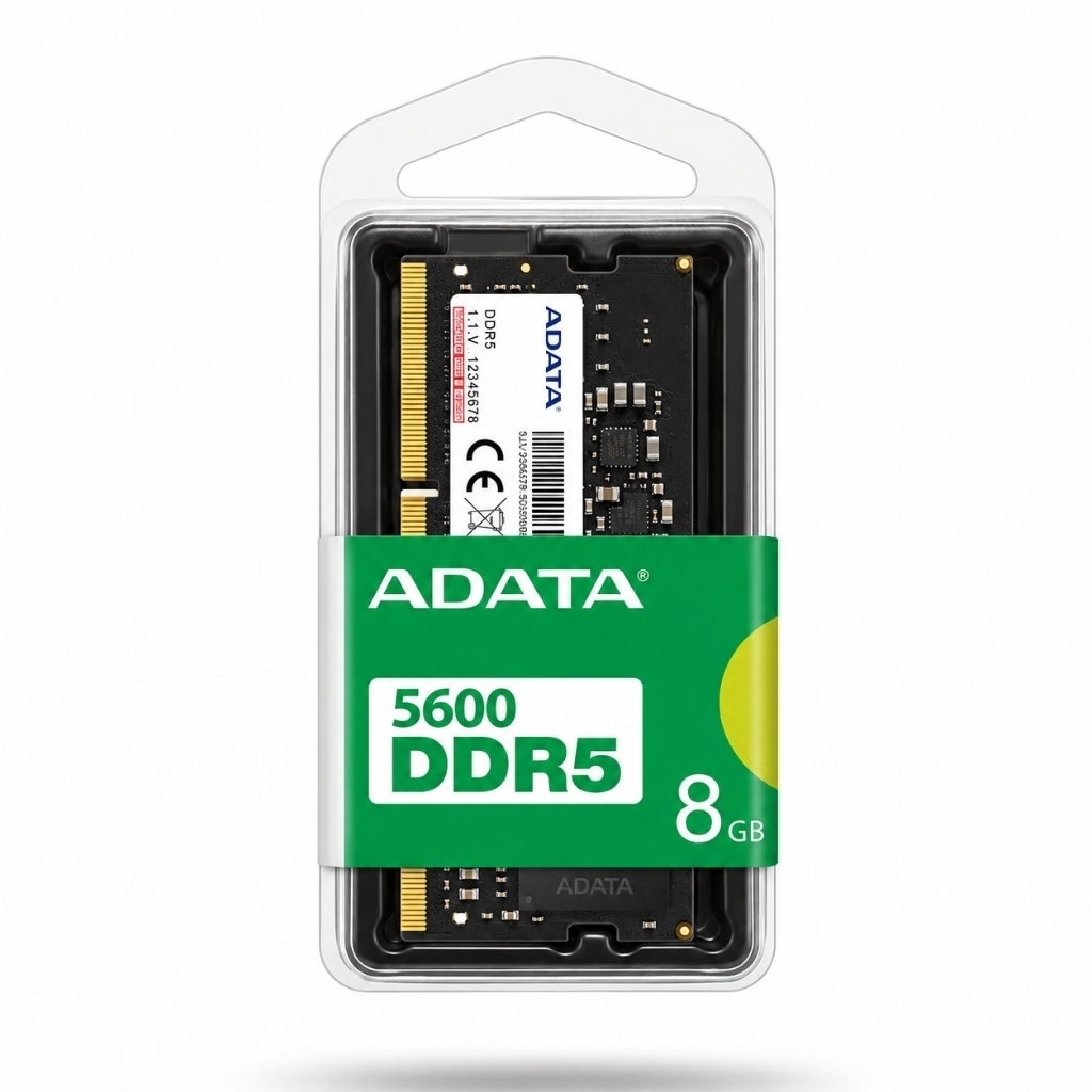 Memória RAM ADATA 8GB DDR5 5600MHz CL46 1,1V SODIMM para Notebook e Laptop, Módulo para Upgrade de Desempenho