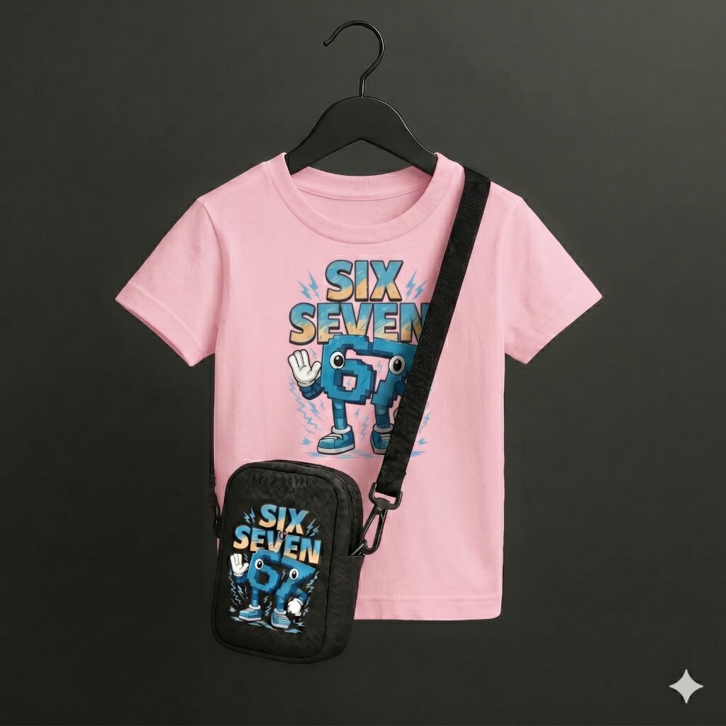 Camiseta Six Seven Estampa De Personagem Pronta Para Entrega Modelo Casual Confortável E Estiloso Para Usar No Dia A Dia