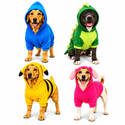 Fantasia Pet Inverno com Capuz Roupa Quente Cachorro Soft