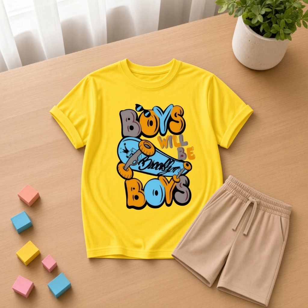 Conjunto Short Moletinho e Camisa Estampada Masculina Infantil criança estilo varias cores