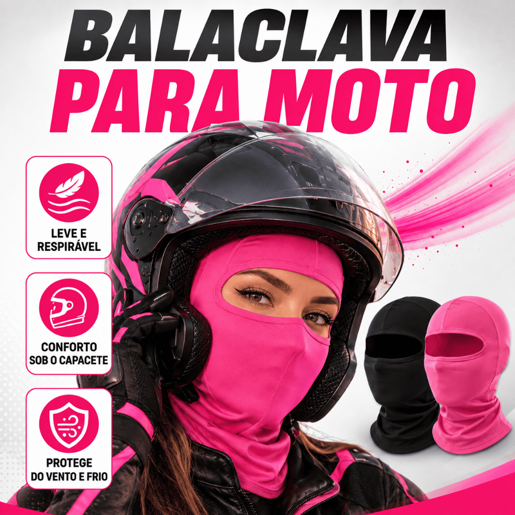 Balaclava Touca Ninja Térmica Moto Corta Vento Segunda Pele Motoqueiro Motoboy Frio Proteção UV Unissex Capacetes
