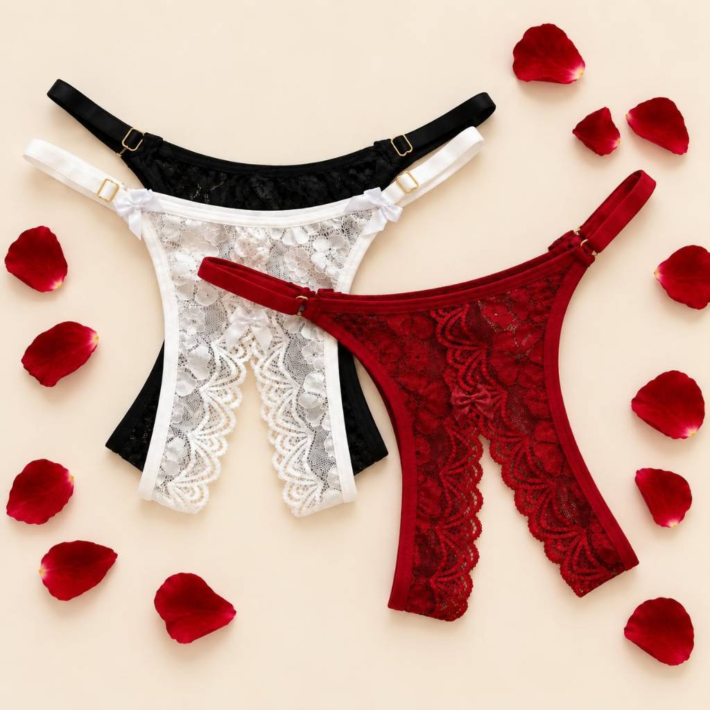 Calcinha Sexy Apressadinha com Abertura Secretaria Namorado Sensual Lingerie